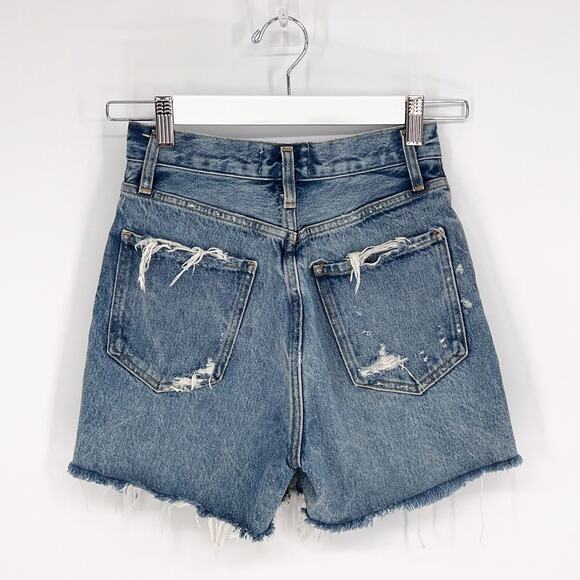 AGOLDE Dee High Rise Cut Off Shorts Women’s Size 24 Riccochet Distressed - Picture 5 of 5